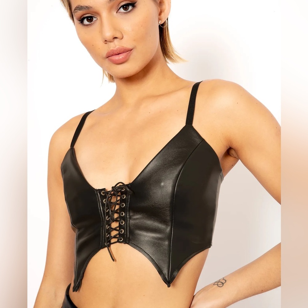 BlackMilk Clothing - Creature of the Night Crop - Size S - SAMPLE